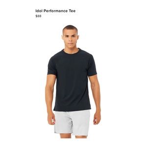 ALO YOGA performance idol tee, NAVY BLUE